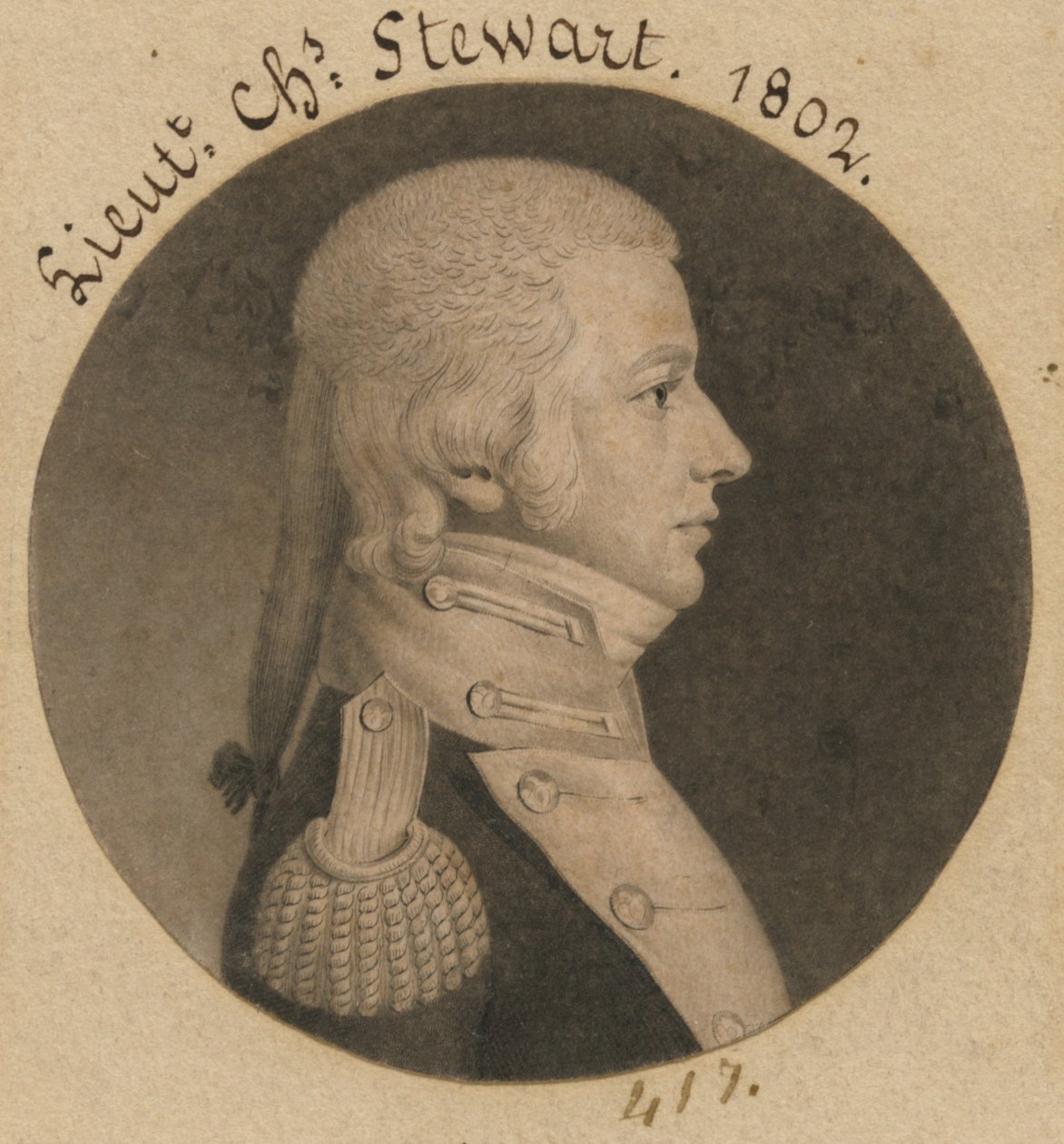 Charles Stewart door Charles Balthazar Julien Févret de Saint-Mémin