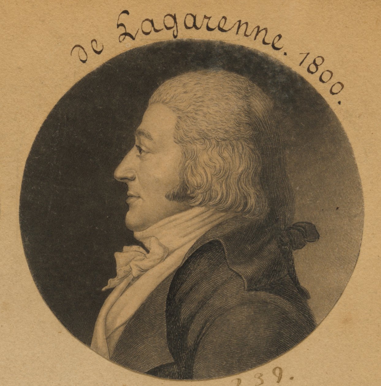Charles de Lagarenne door Charles Balthazar Julien Févret de Saint-Mémin