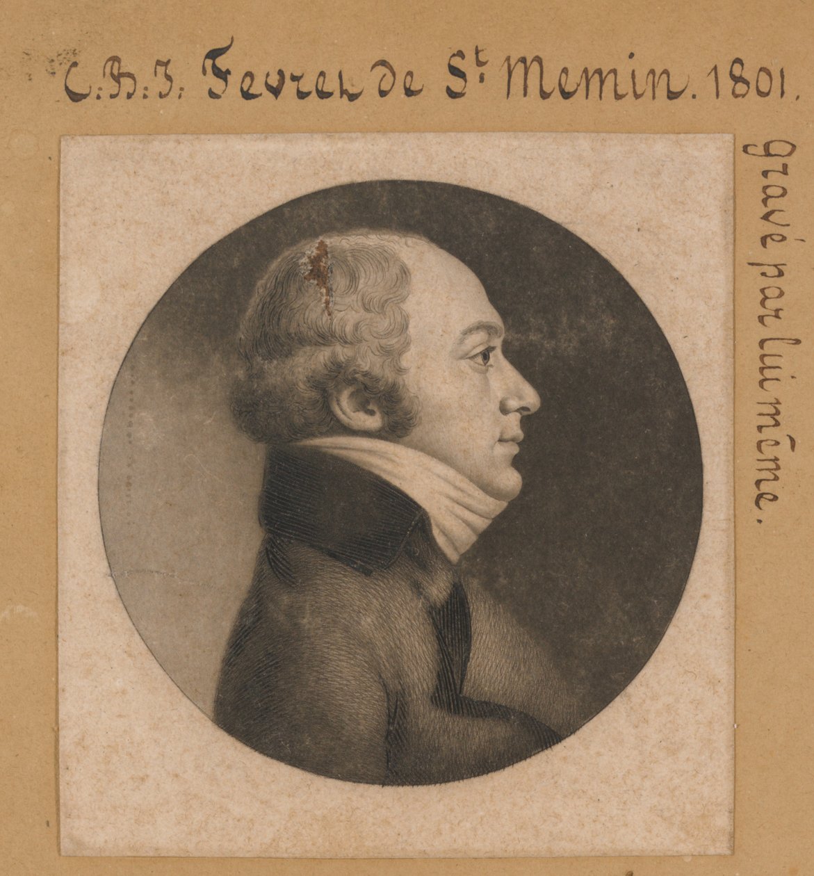 Zelfportret van Charles de Saint-Mémin door Charles Balthazar Julien Févret de Saint-Mémin