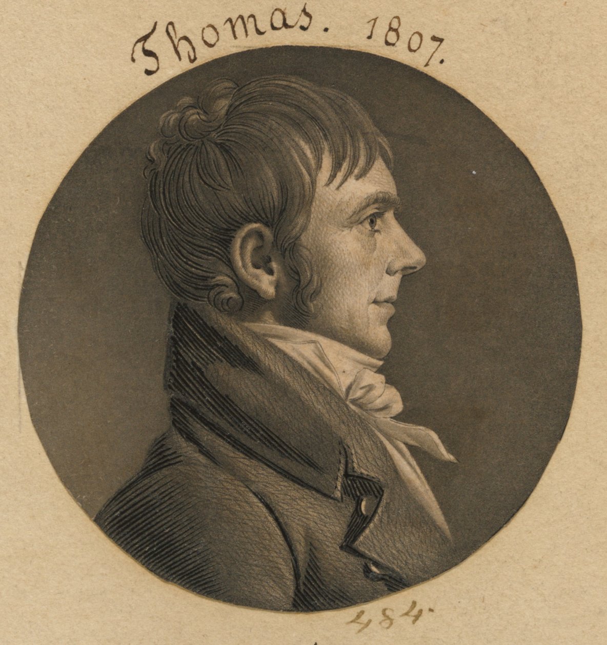 David Thomas door Charles Balthazar Julien Févret de Saint-Mémin