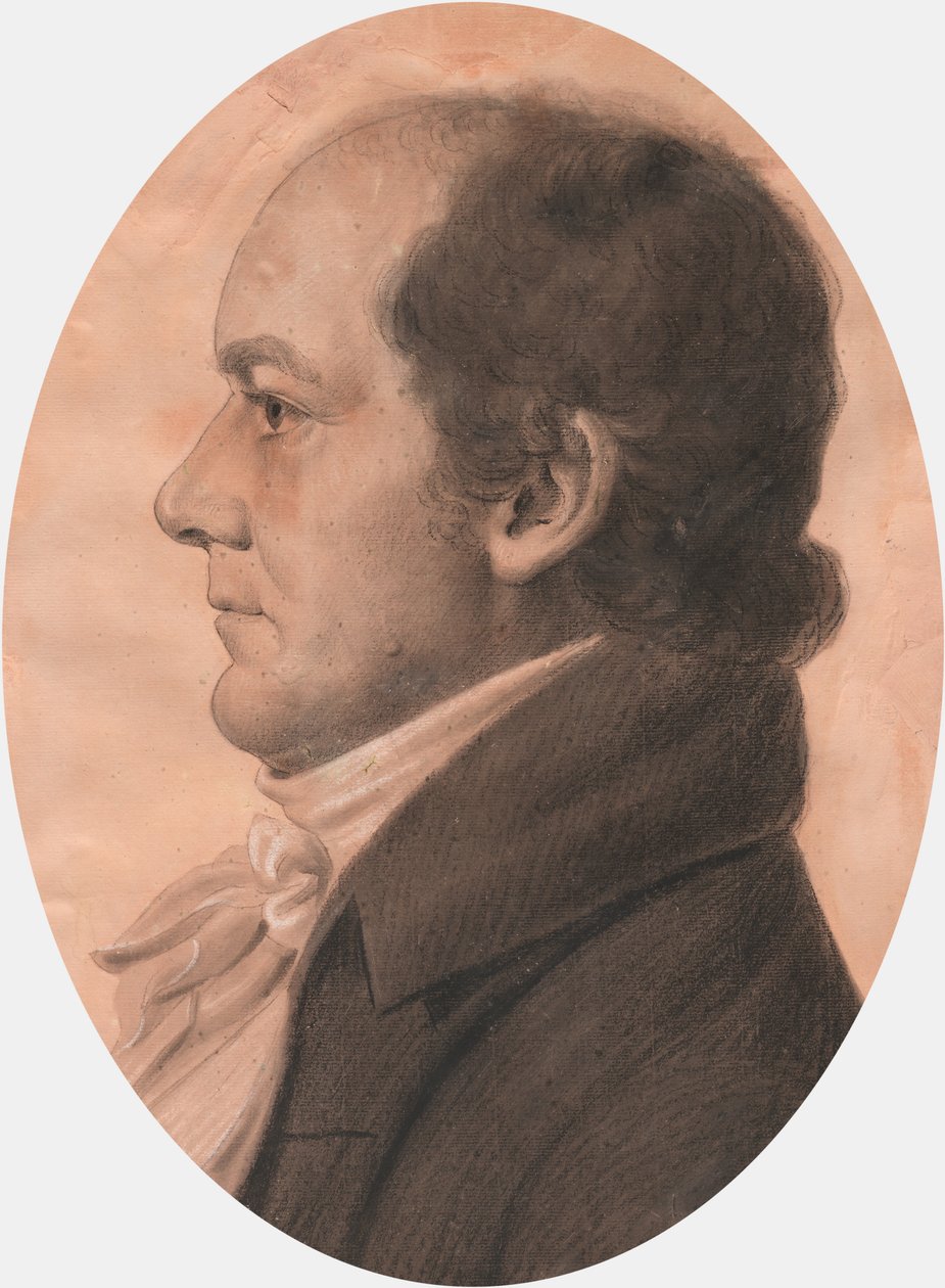 Dr. Thomas Parke door Charles Balthazar Julien Févret de Saint-Mémin