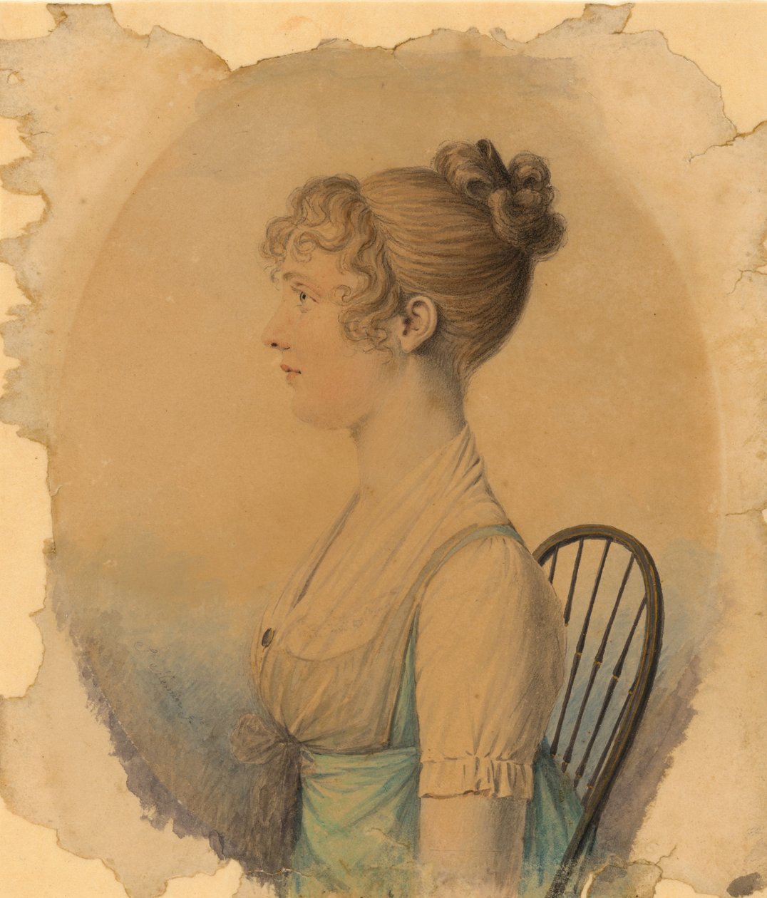 Elizabeth Lonsdale Kay Daingerfield door Charles Balthazar Julien Févret de Saint-Mémin