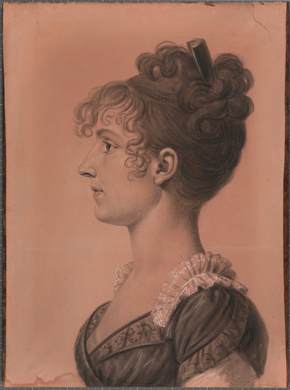 Elizabeth Wirt door Charles Balthazar Julien Févret de Saint-Mémin