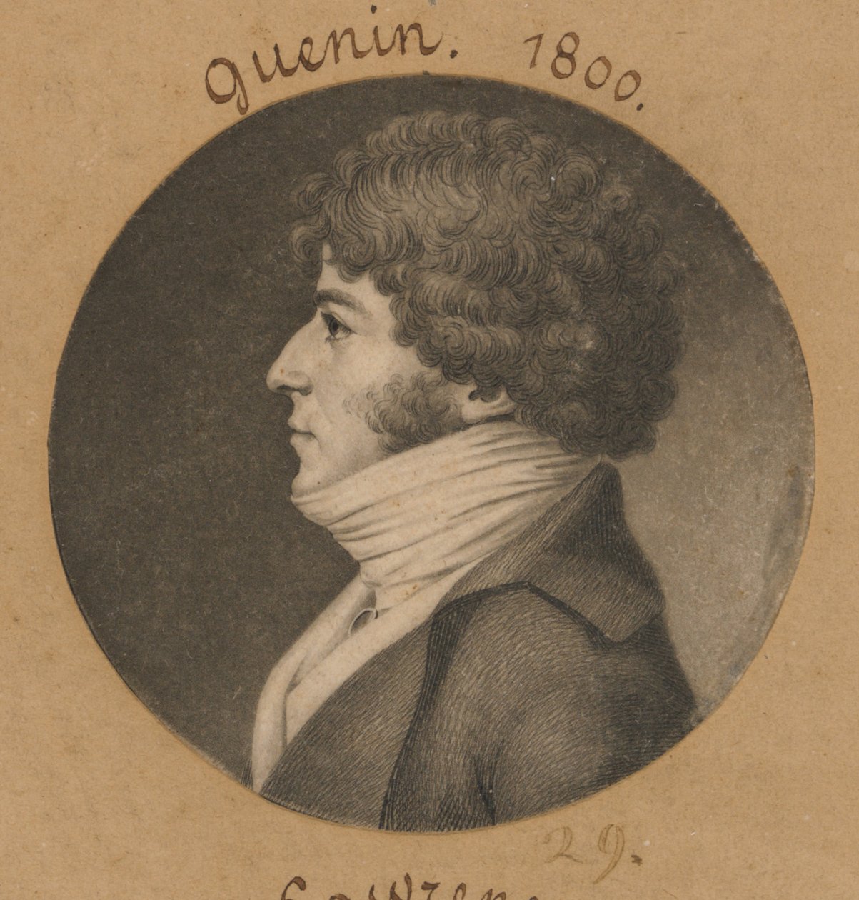 Guenin door Charles Balthazar Julien Févret de Saint-Mémin