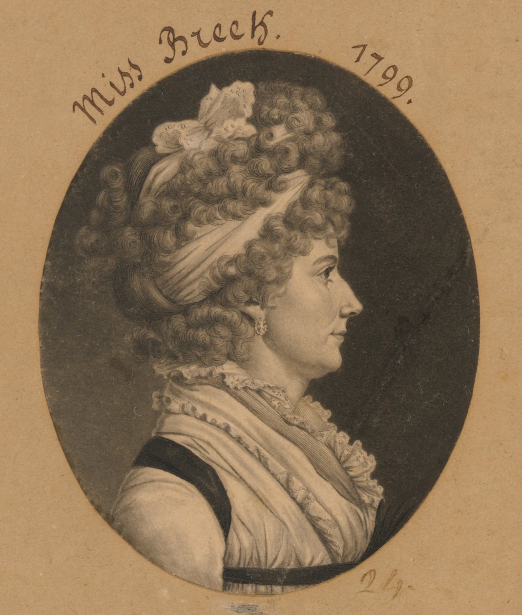 Hannah Breck door Charles Balthazar Julien Févret de Saint-Mémin