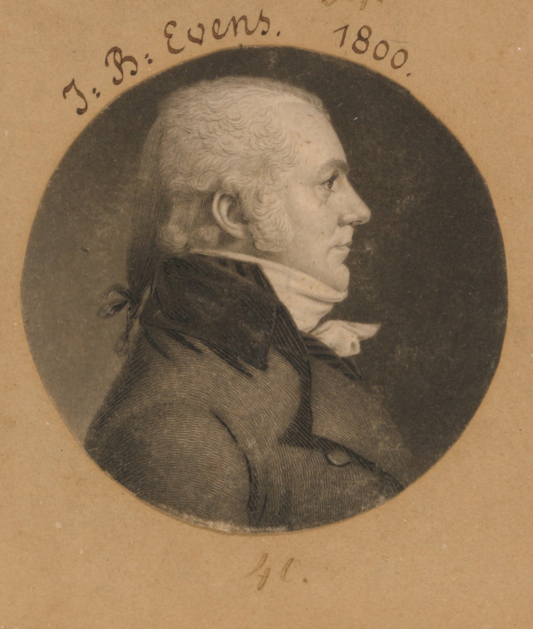 John B. Evens door Charles Balthazar Julien Févret de Saint-Mémin