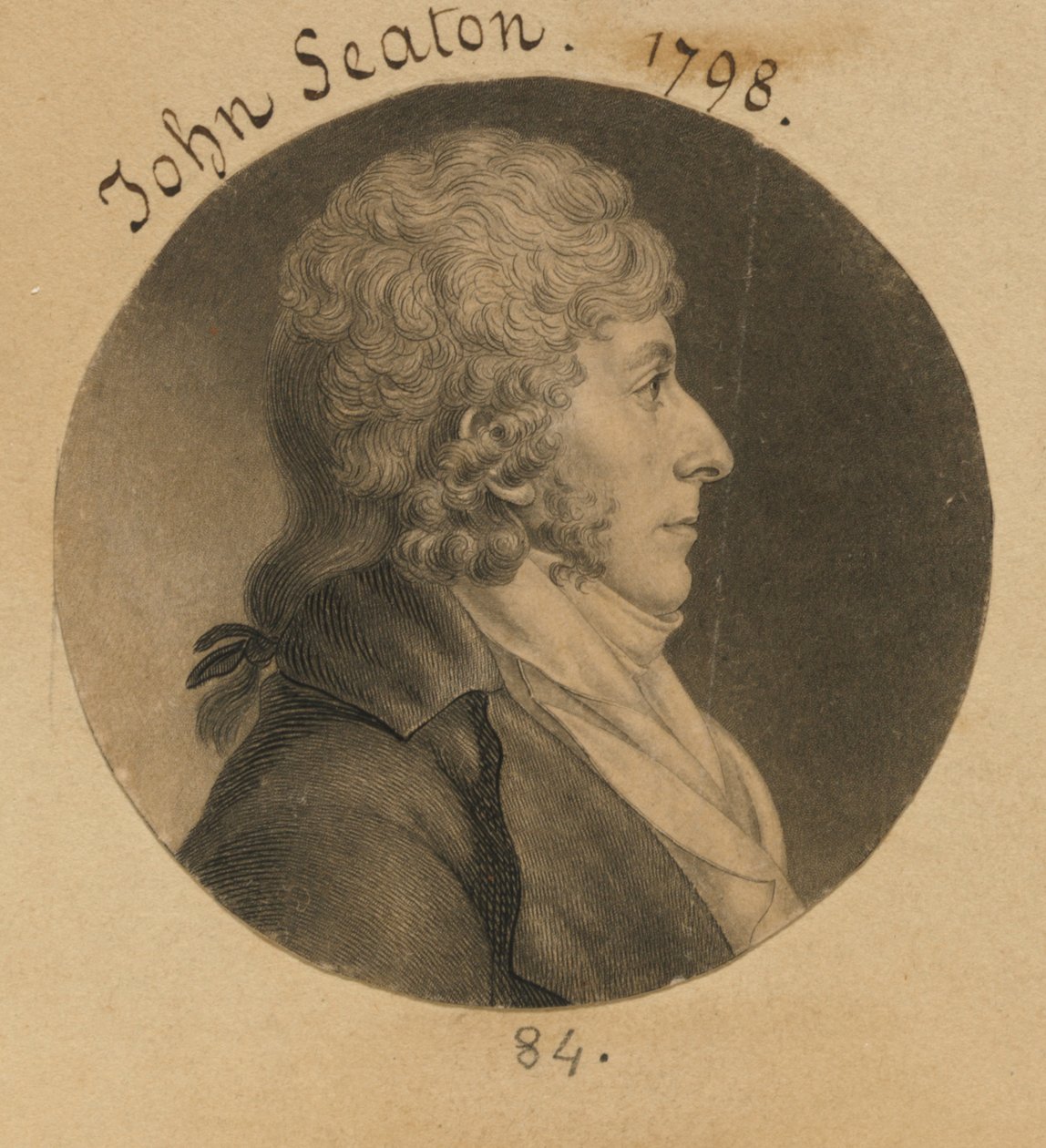 John Curzon Seton door Charles Balthazar Julien Févret de Saint-Mémin