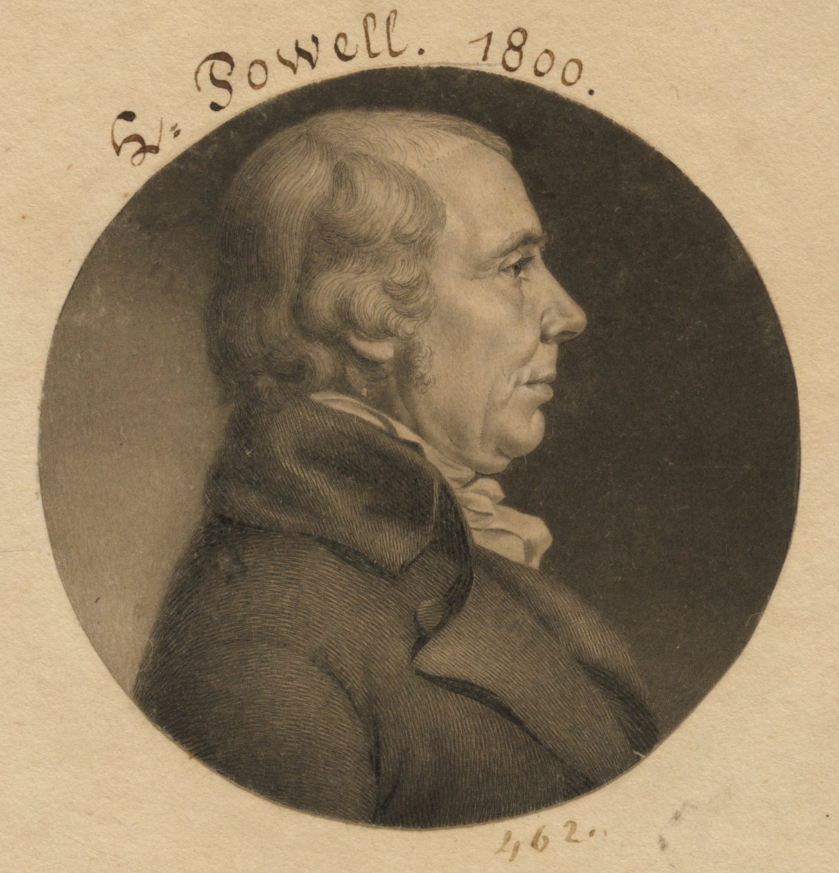 Levin Powell door Charles Balthazar Julien Févret de Saint-Mémin