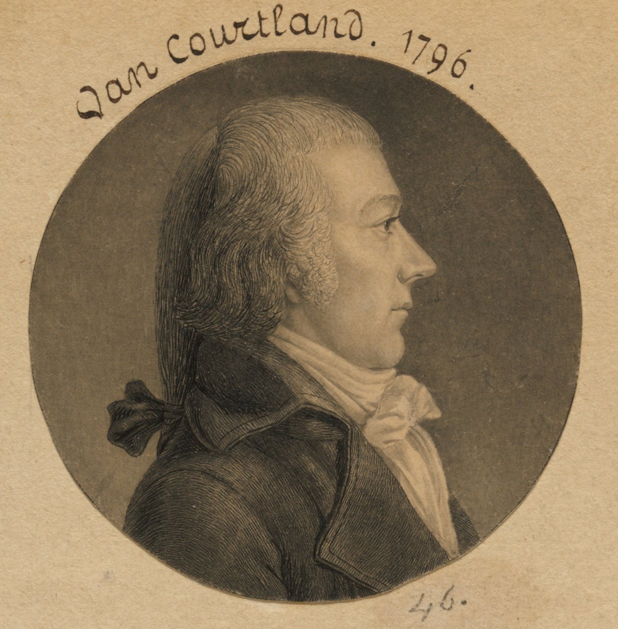 Pierre Van Cortlandt door Charles Balthazar Julien Févret de Saint-Mémin