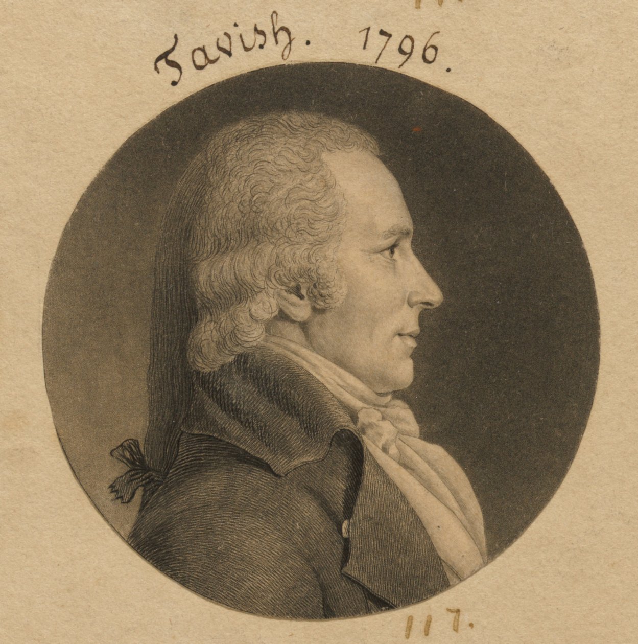 Mogelijk Tavish of John McTavish door Charles Balthazar Julien Févret de Saint-Mémin
