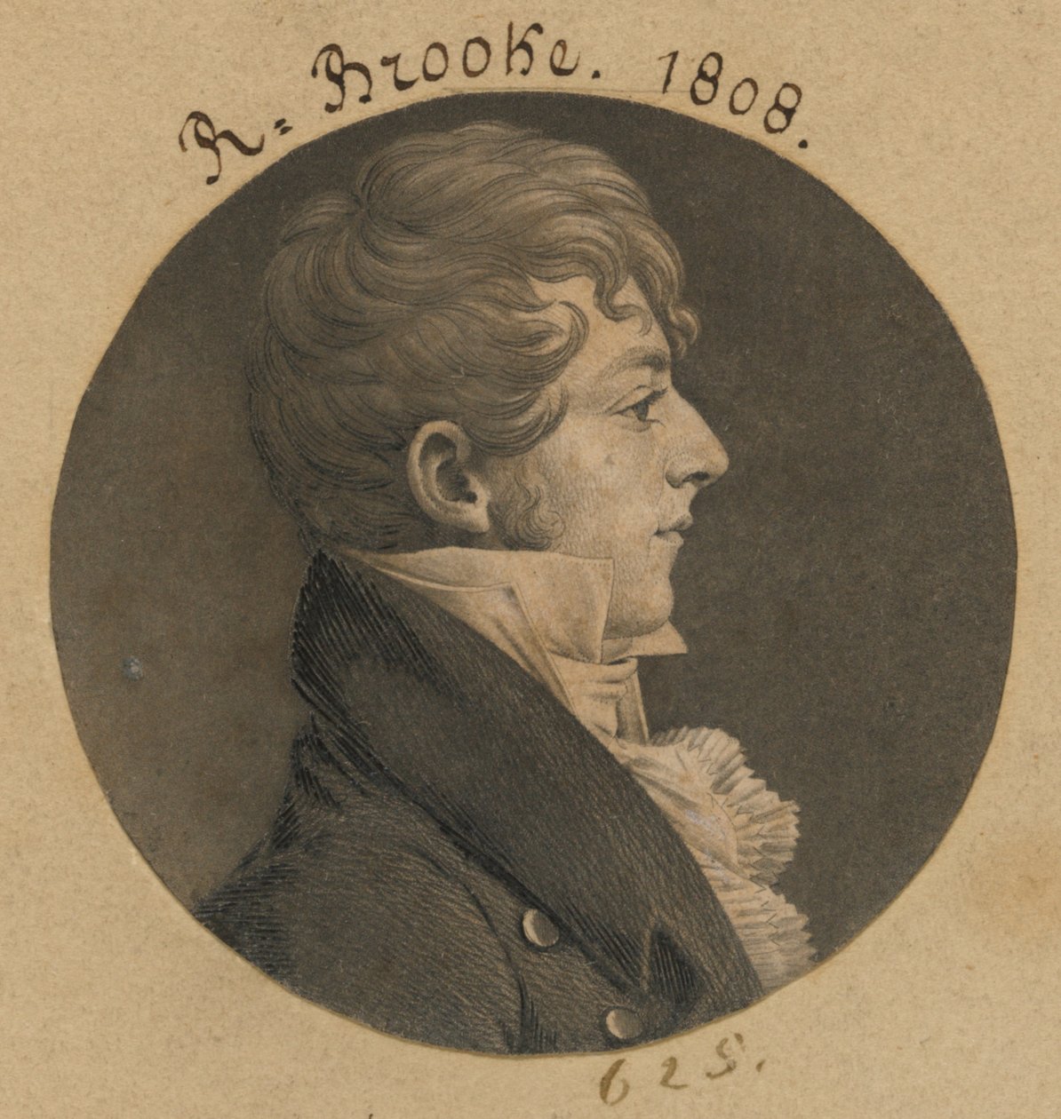 Richard Brooke door Charles Balthazar Julien Févret de Saint-Mémin