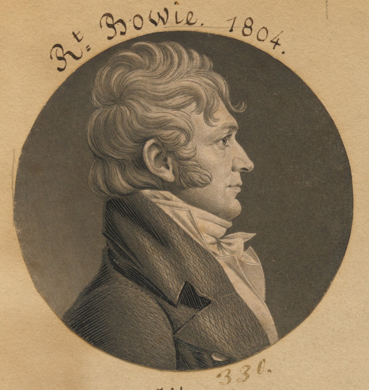 Robert Bowie door Charles Balthazar Julien Févret de Saint-Mémin
