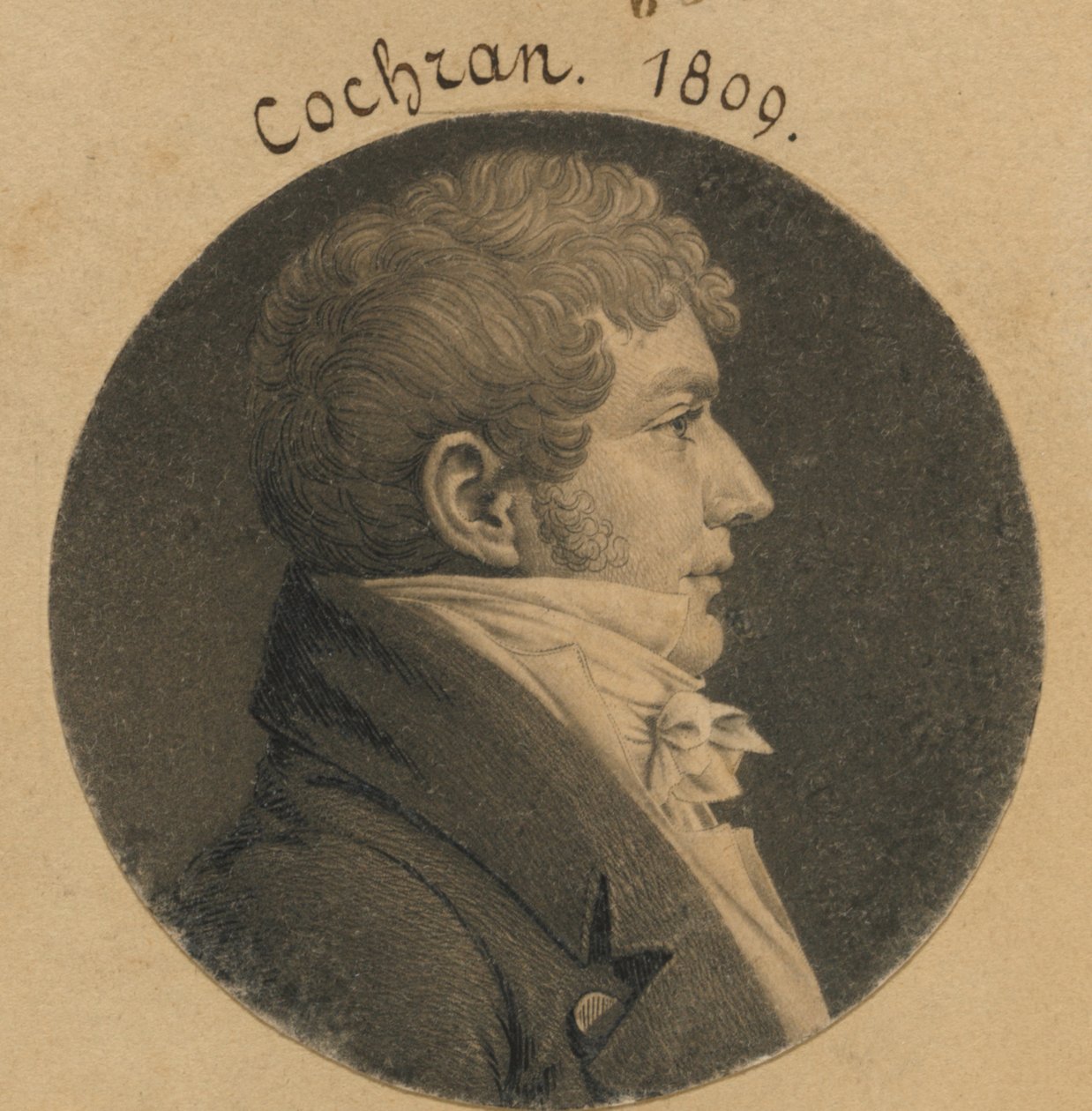 Thomas Cochran door Charles Balthazar Julien Févret de Saint-Mémin