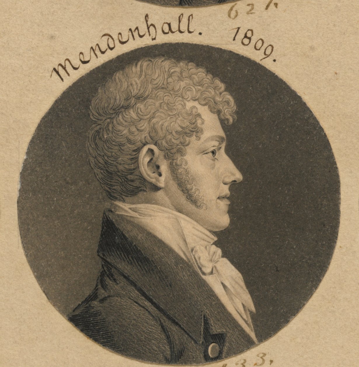 Thomas Mendenhall, Jr. door Charles Balthazar Julien Févret de Saint-Mémin