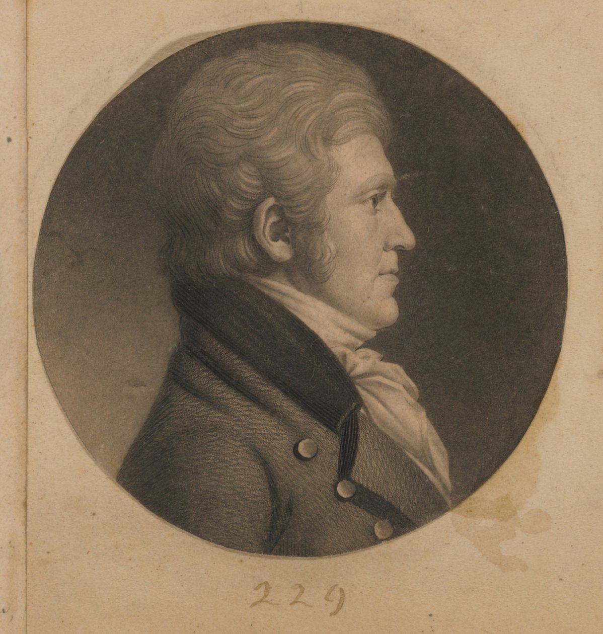 Onbekende man door Charles Balthazar Julien Févret de Saint-Mémin