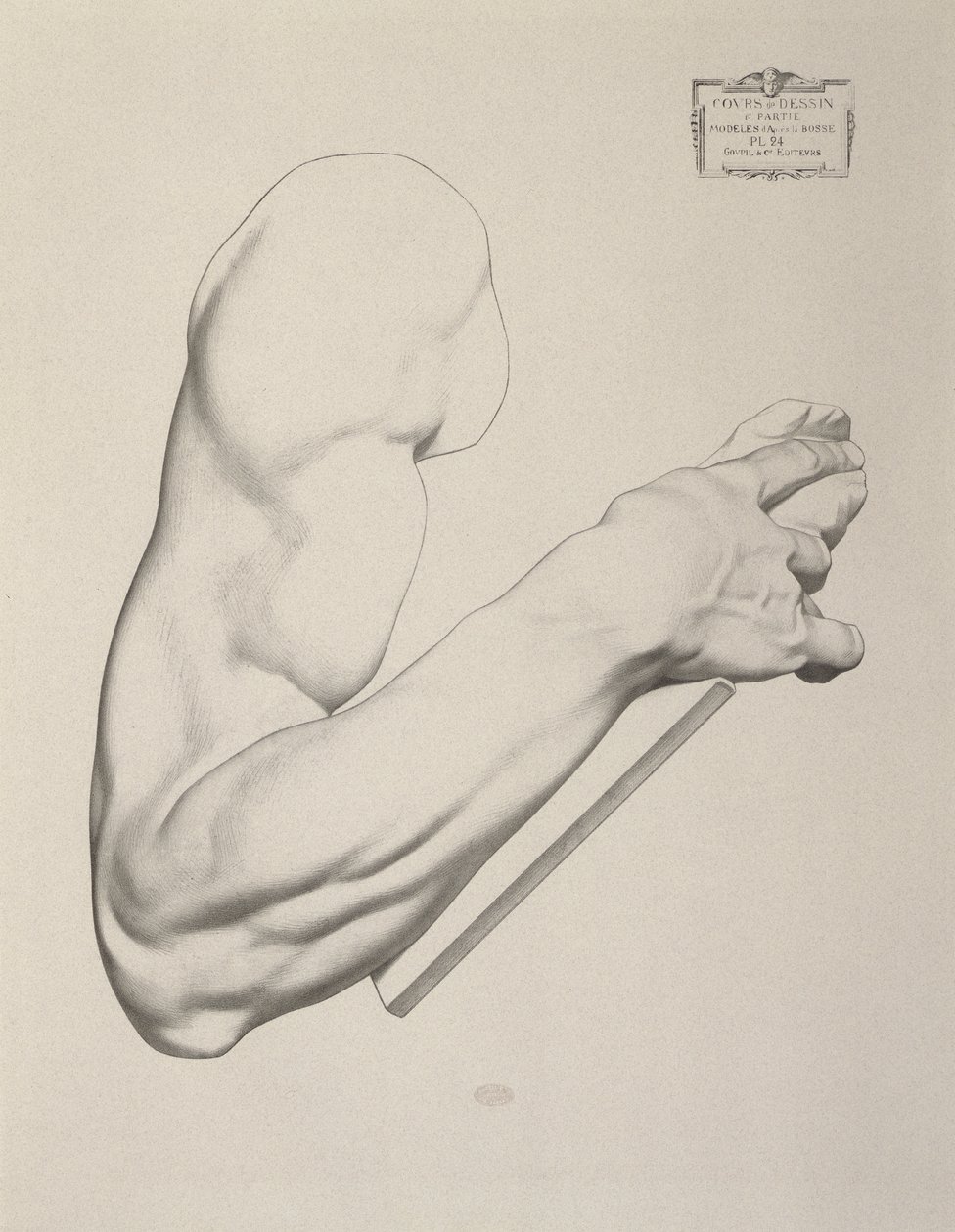 Impressie op grijs papier, 1868 door Charles Bargue