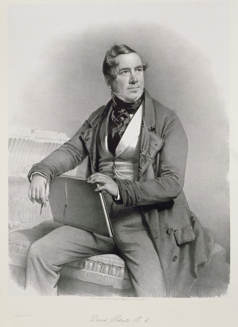 Portret van David Roberts, frontispice van Volume I van 