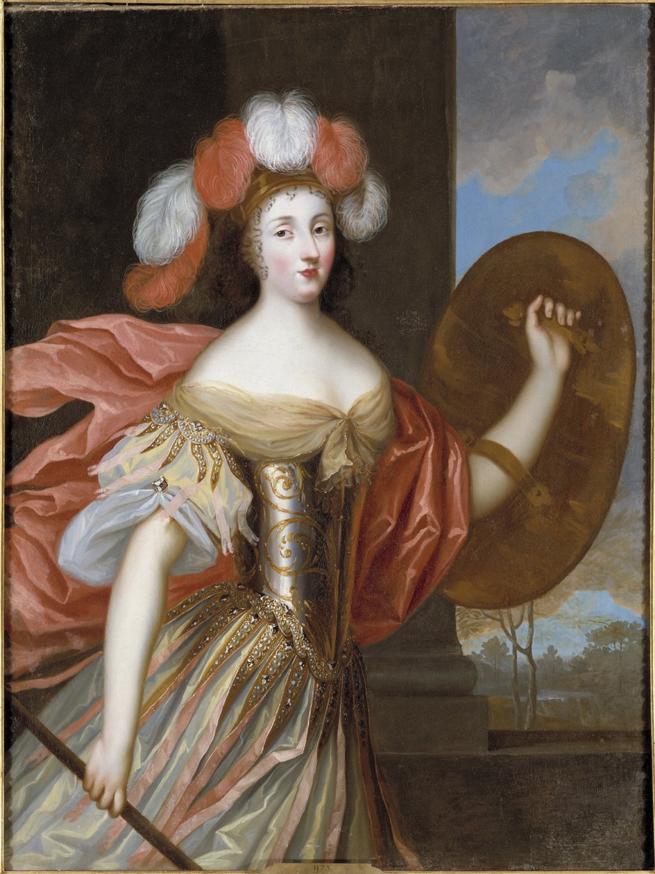 Portret van Olympia Mancini, gravin van Soissons als Athena door Charles Beaubrun