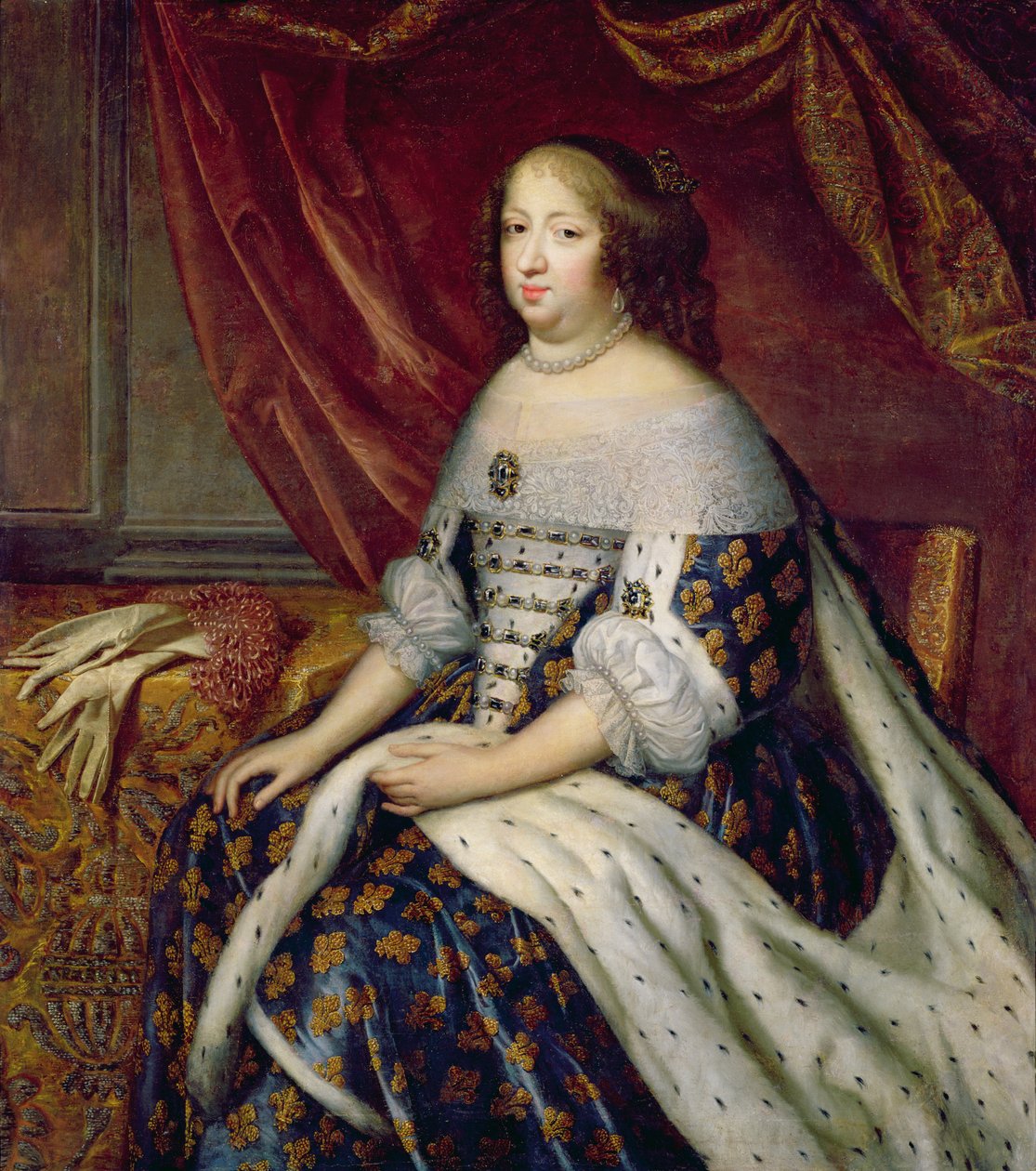 Portret van Anna van Oostenrijk (1601-66) koningin van Frankrijk door Charles Beaubrun