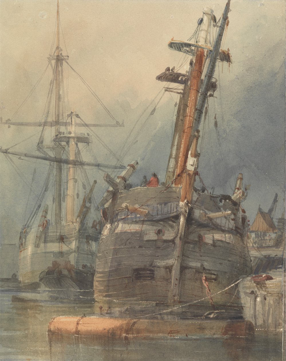 Oude oorlogsschepen door Charles Bentley