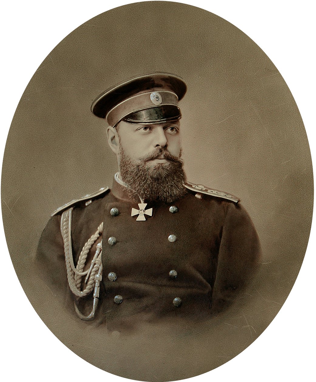 Portret van Tsaar Alexander III van Rusland, vroege jaren 1890 door Charles Bergamasco