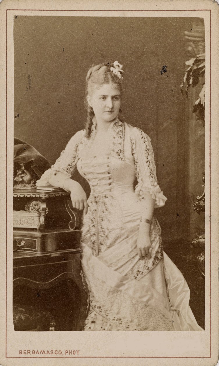 Portret van de operazangeres Caroline Salla Caroline Louise de Septavaux door Charles Bergamasco