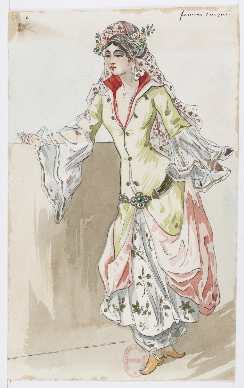 Holmès - De Zwarte Berg - kostuumontwerpen van Charles Bianchini - 10c. Turkse vrouw door Charles Bianchini