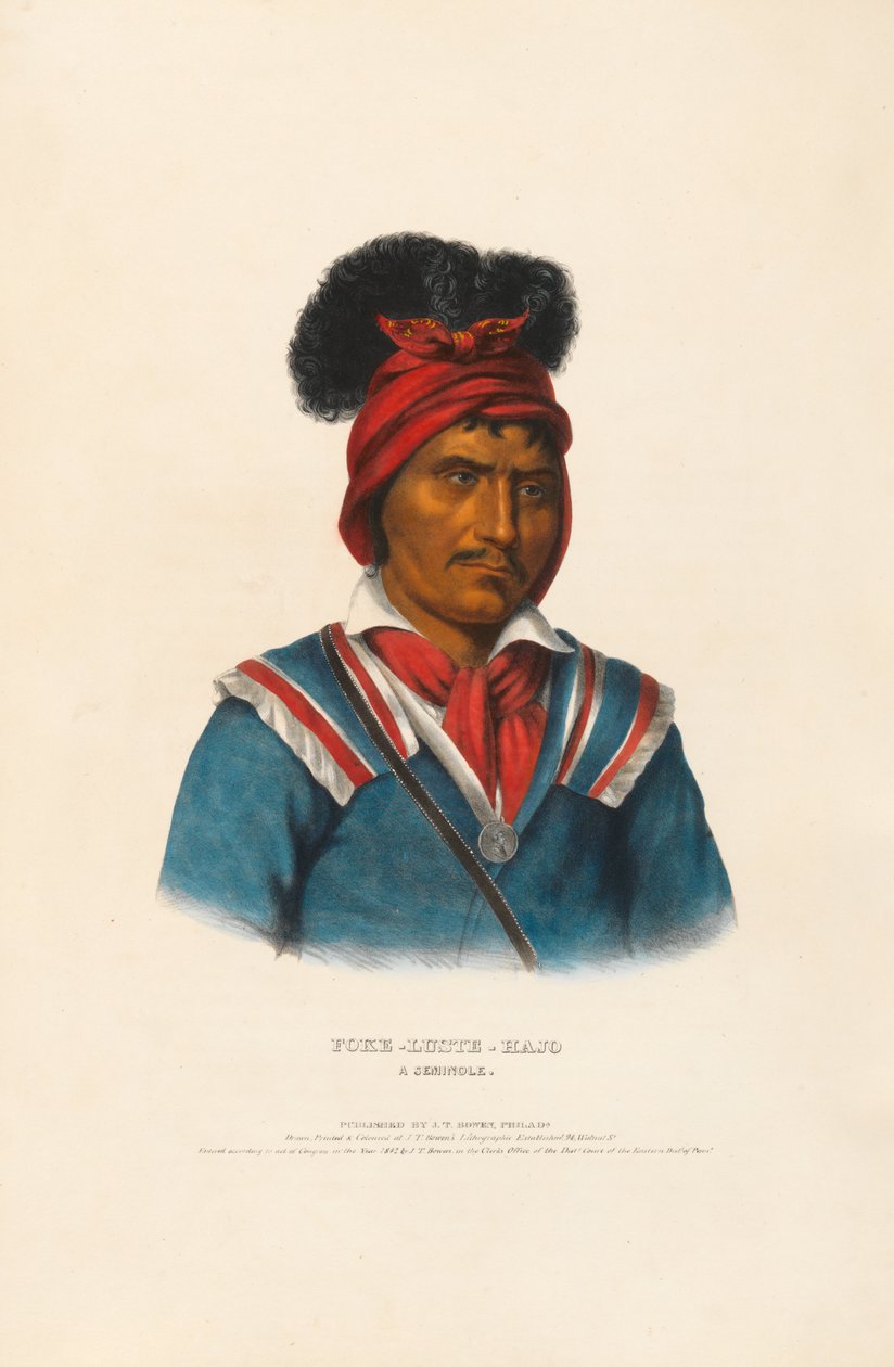 Foke-Luste-Hajo - Een Seminole door Charles Bird King