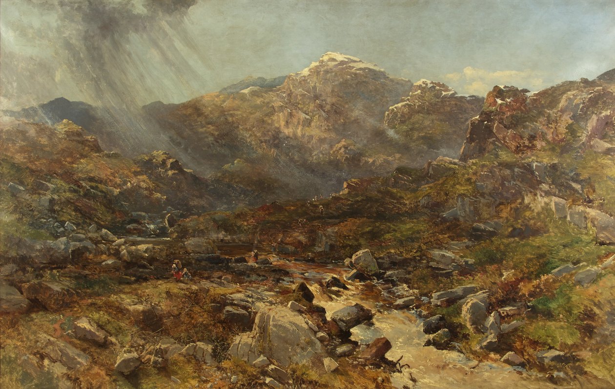 Het hoofd van Nant Francon, Capel Curig, Noord-Wales door Charles Branwhite