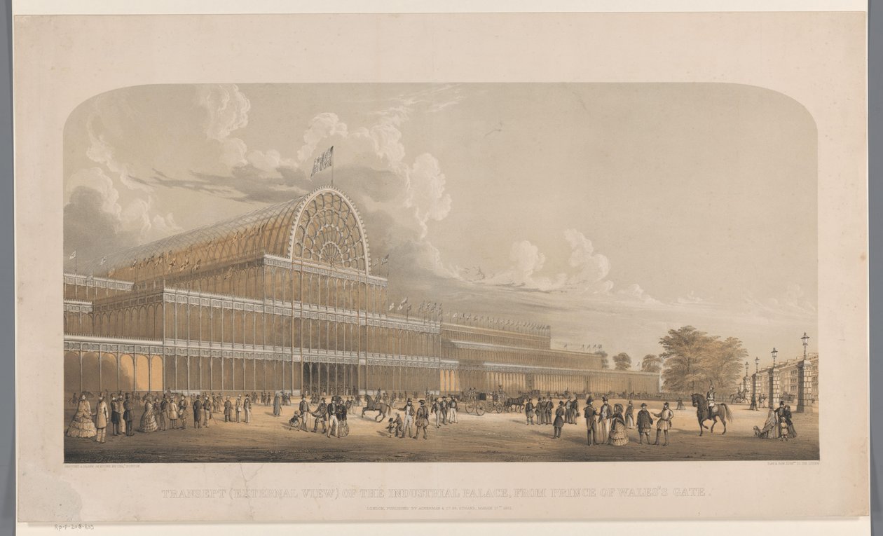 Gezicht op het Crystal Palace door Charles Burton