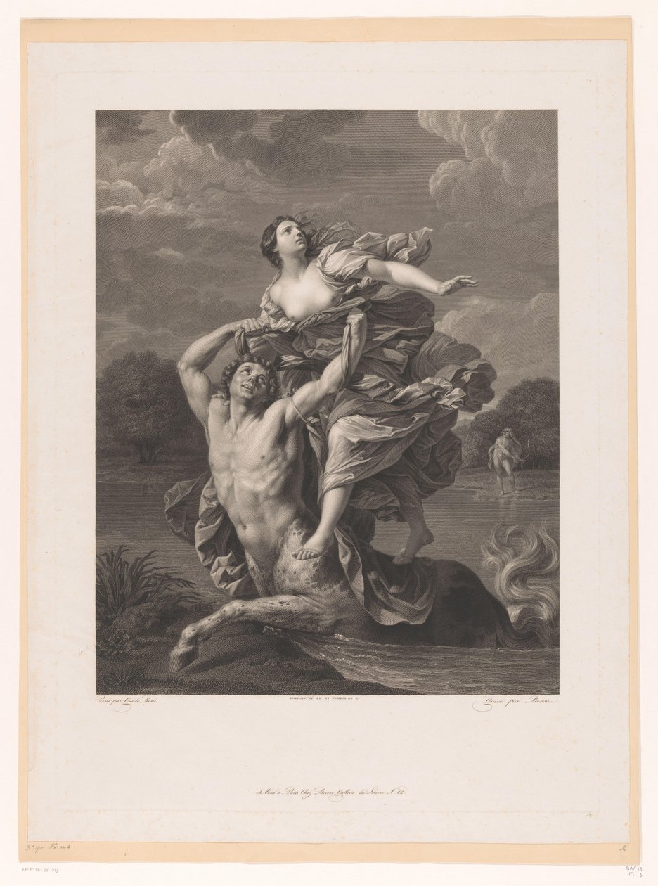 Ontvoering van Deianeira door Nessos door Charles Clément Bervic