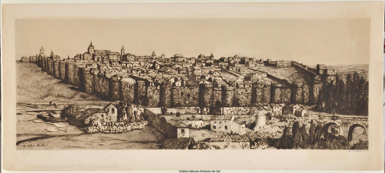 Ávila (afdruk a) door Charles Cottet