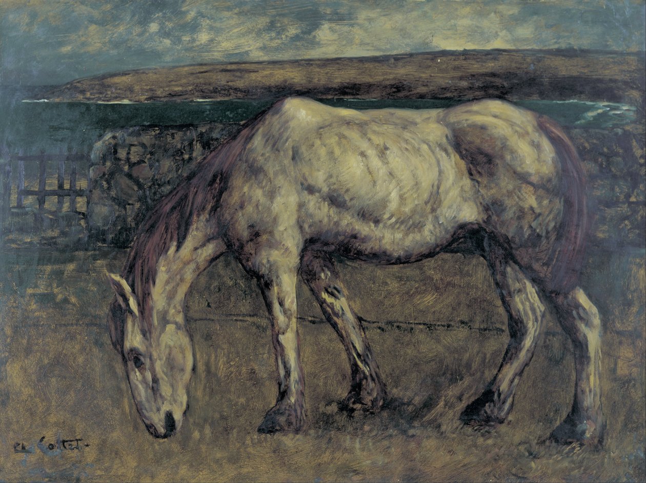 Oud Paard in de Wildernis door Charles Cottet