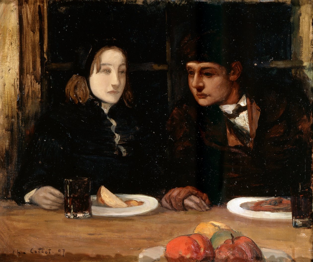 Het Afscheidsdiner, Arbeiders van de Zee, 1897 door Charles Cottet