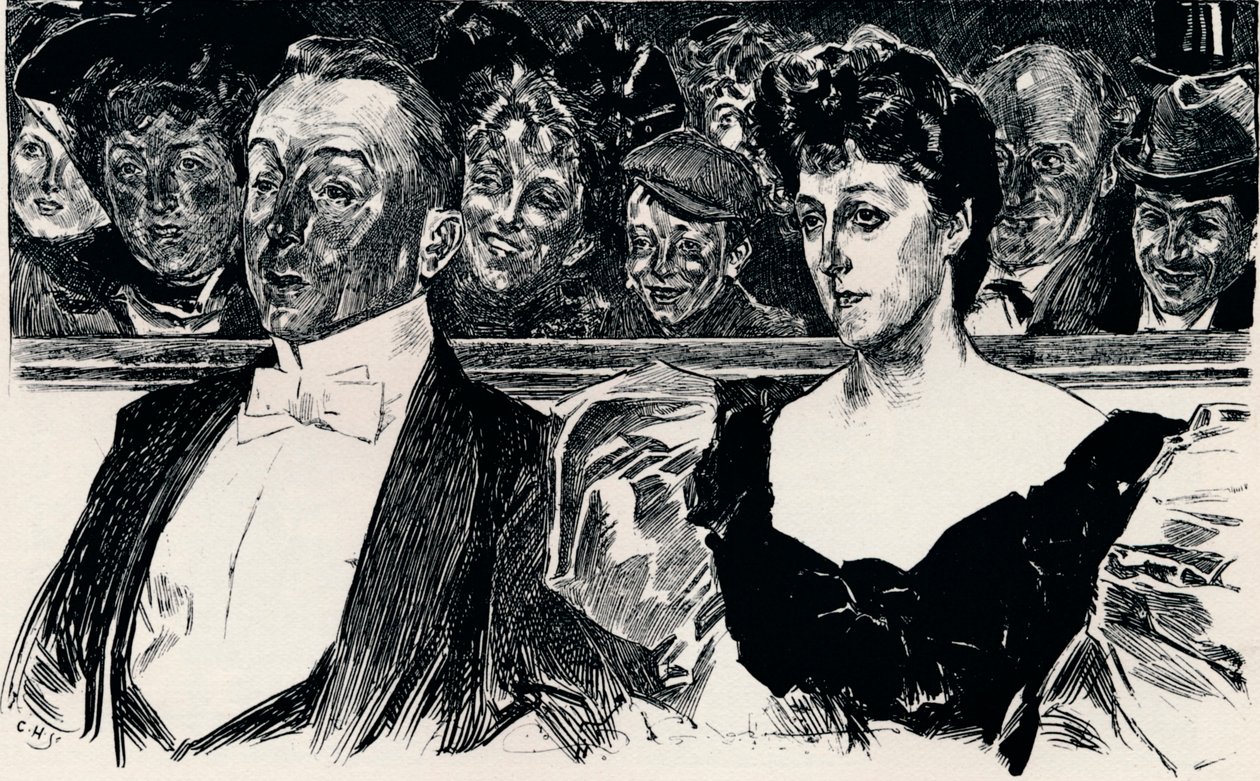 In het theater door Charles Dana Gibson