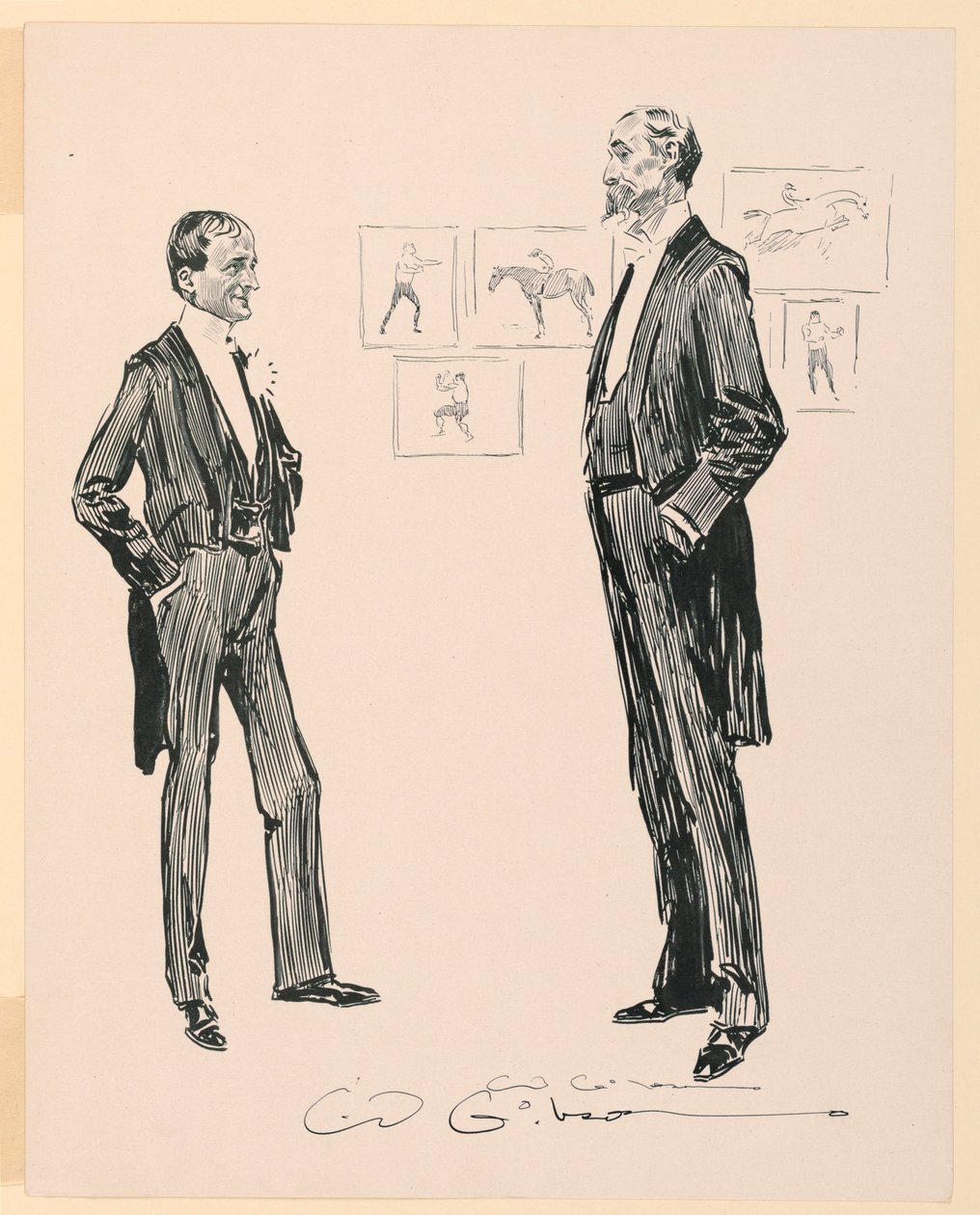 Ik speel poker met de oude man door Charles Dana Gibson