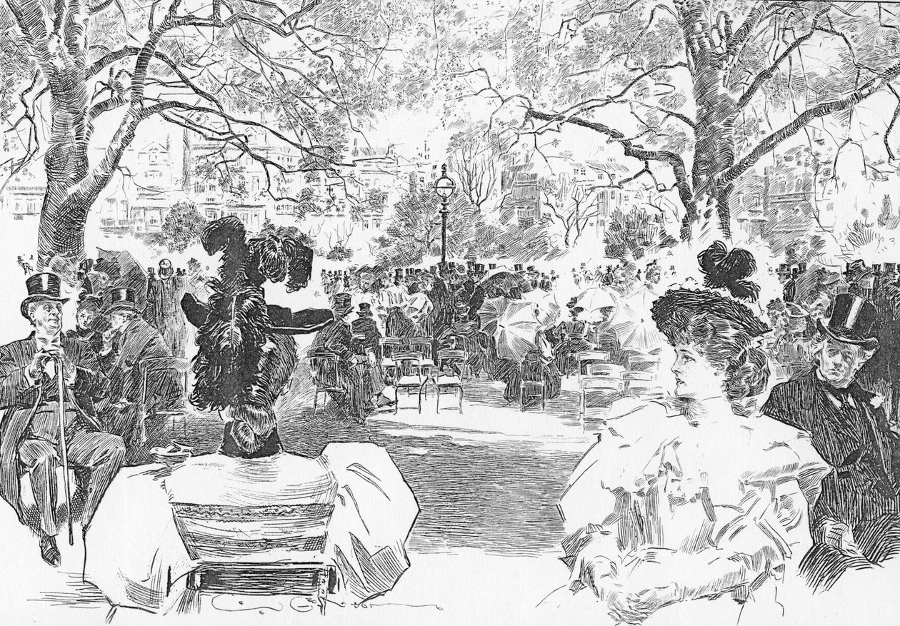 Zondagmiddag bij Stanhope Gate, ca. 1897 door Charles Dana Gibson