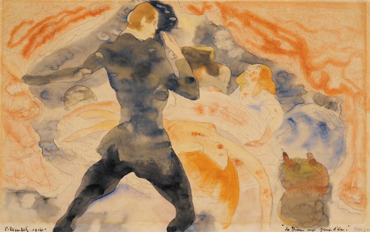 Het meisje met de gouden ogen, 1916 door Charles Demuth