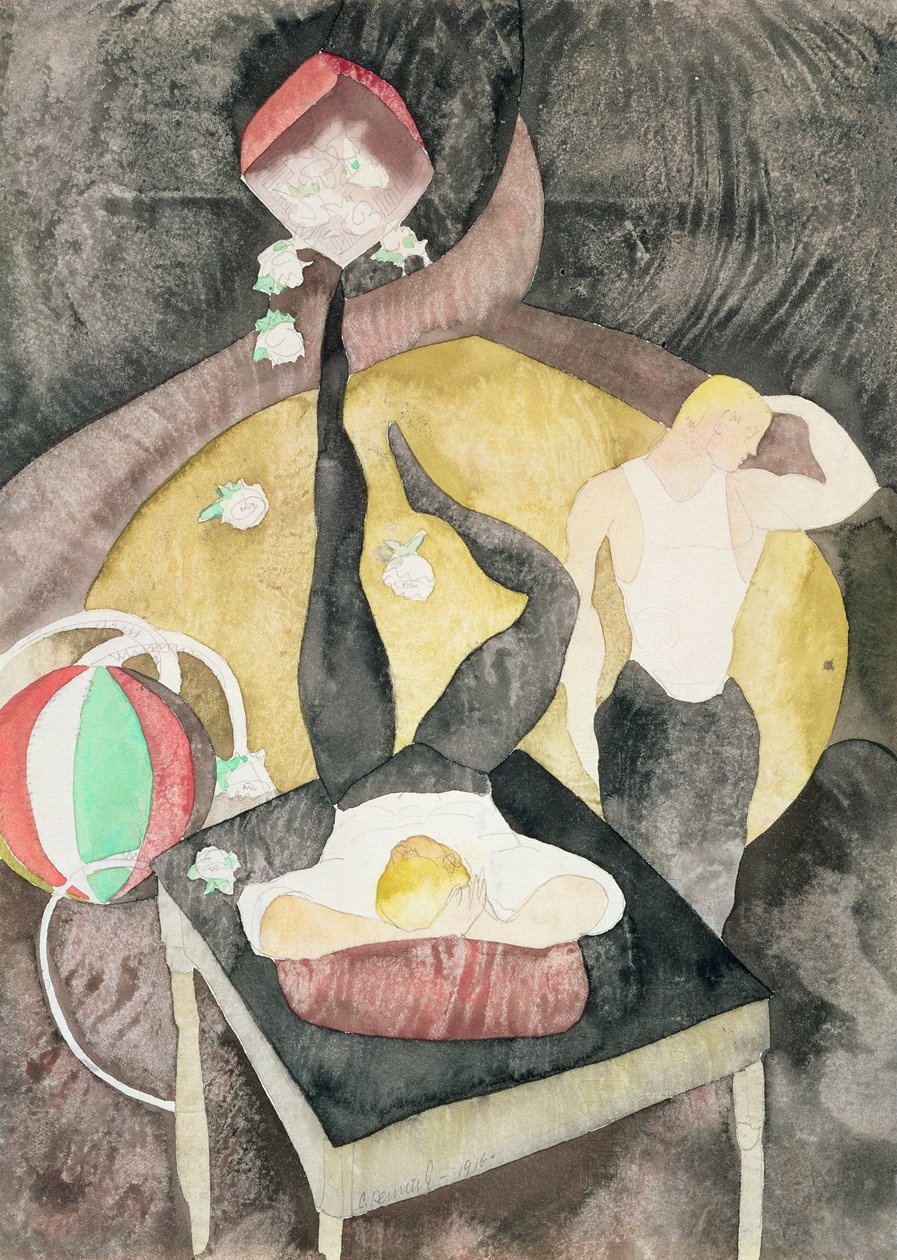 Twee Acrobat Jongleurs, 1916 door Charles Demuth