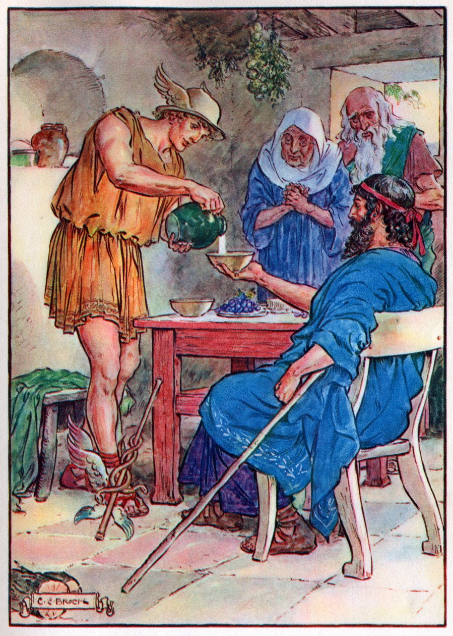 Jupiter en Mercurius in het Huis van Philemon en Baucis, uit 