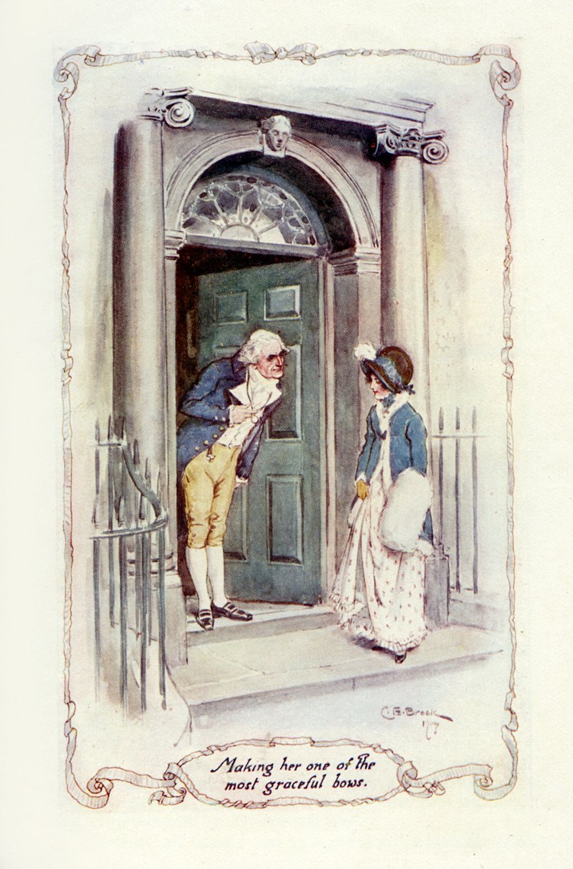 Haar een van zijn meest gracieuze buigingen maken door Charles Edmund Brock