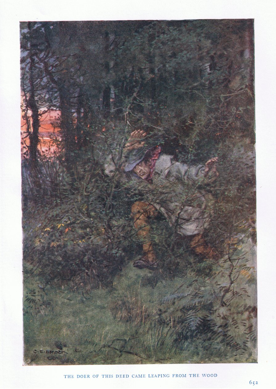 De dader van de daad kwam uit het bos springen door Charles Edmund Brock