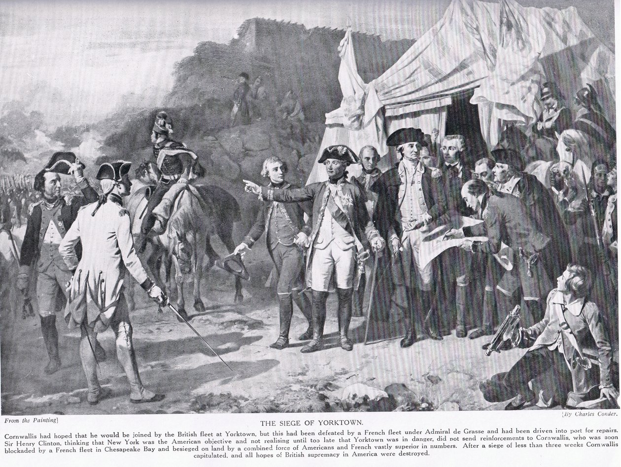 Het beleg van Yorktown, illustratie uit 