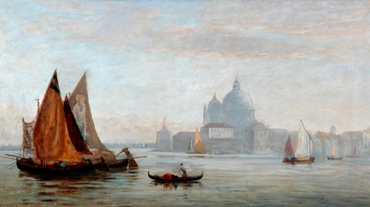 Kerk van Santa Maria della Salute, Venetië, 1875 door Charles Edward Holloway