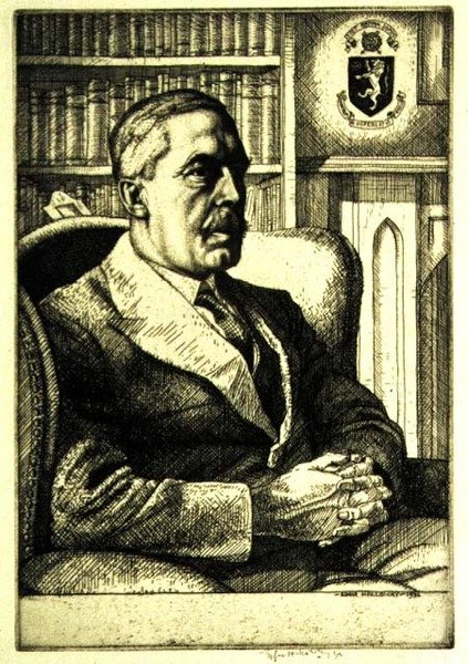 Portret van Sir Cyril Norwood (1875-1956) 1932 door Charles Edward Holloway