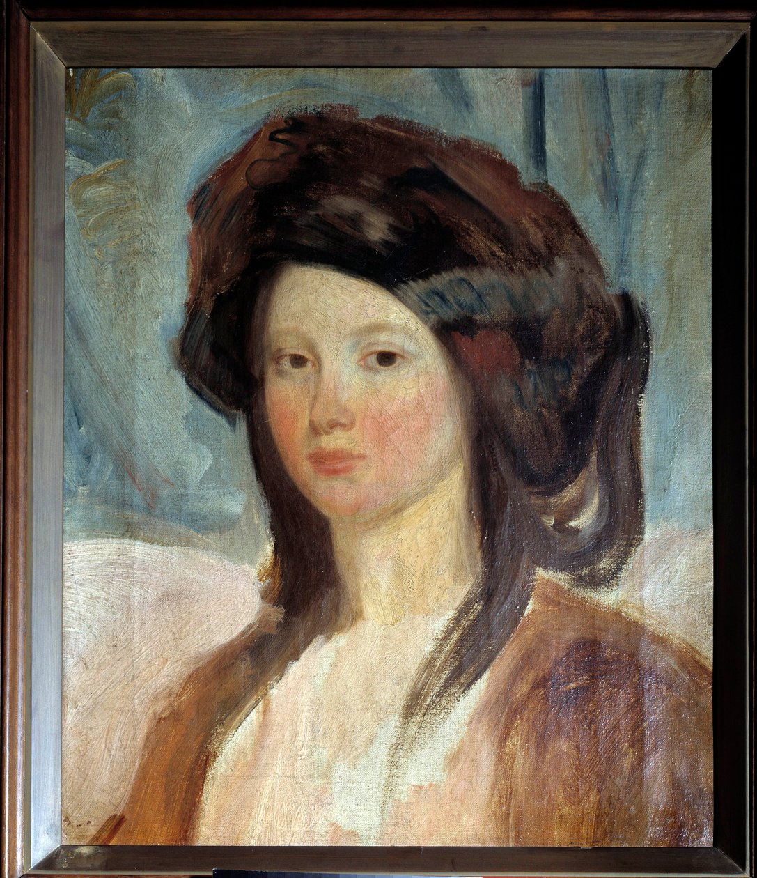 Portret van Juliette Drouet, actrice en minnares van Victor Hugo door Charles Emile Callande de Champmartin
