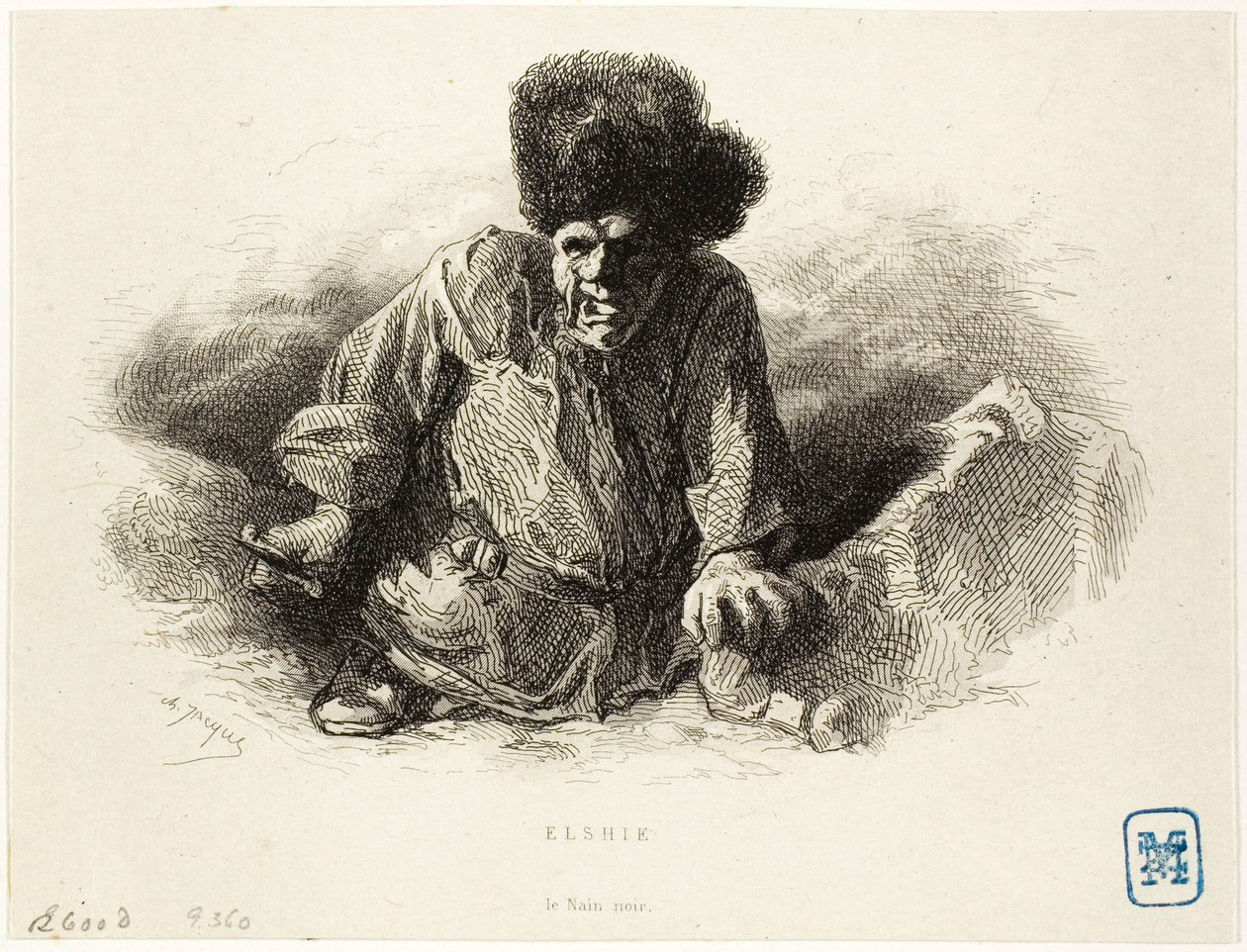Elshie, de Zwarte Dwerg door Charles Emile Jacque
