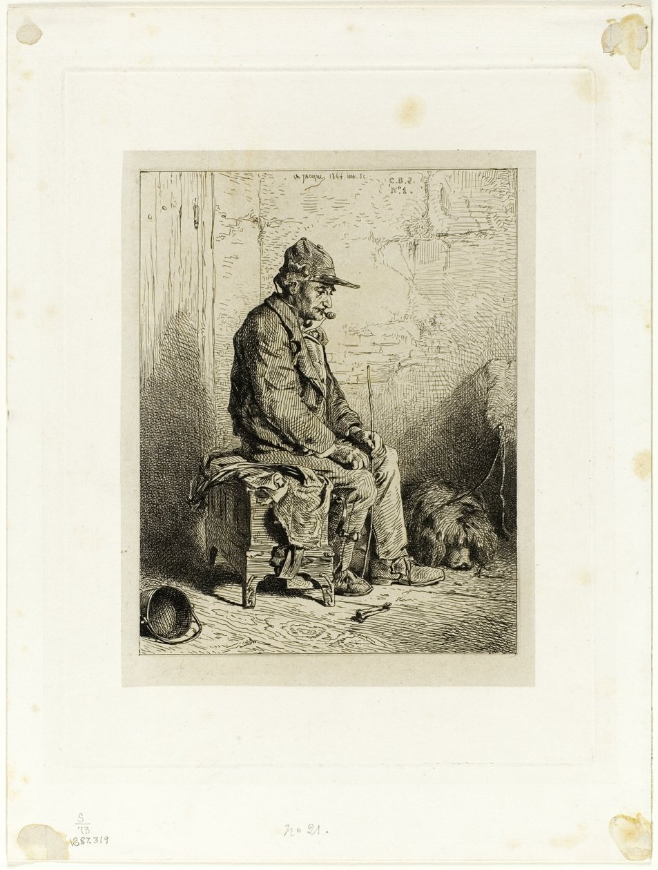 Draaiorgelman door Charles Emile Jacque