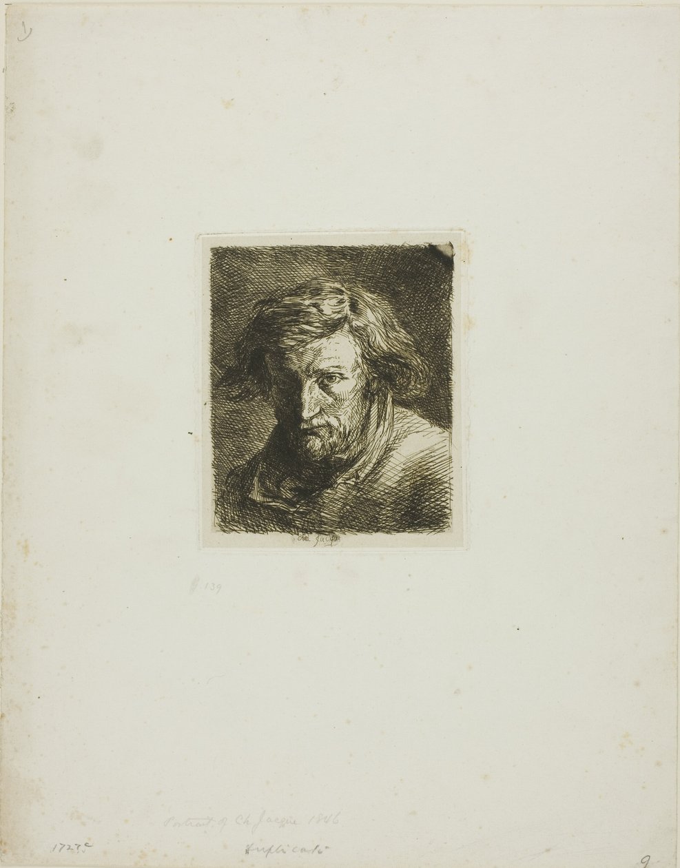 Portret van de Kunstenaar door Charles Emile Jacque