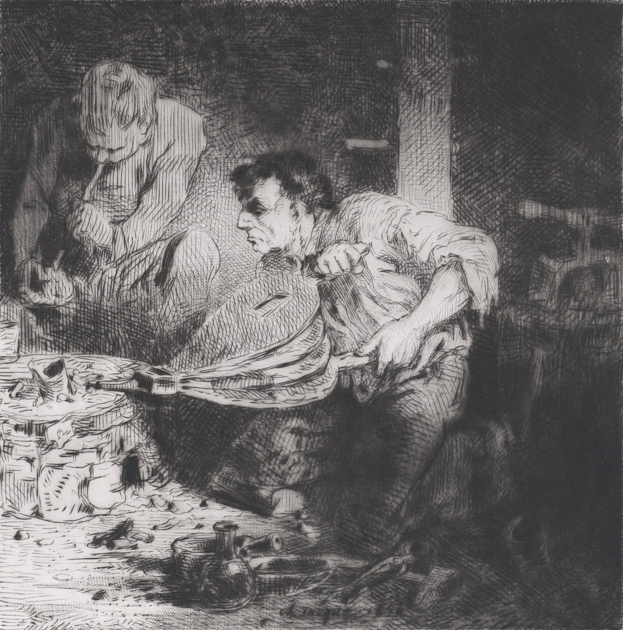 De vervalsers door Charles Emile Jacque